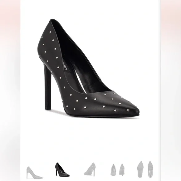 Black Studded Pumps NIB NWT - Picture 1 of 4